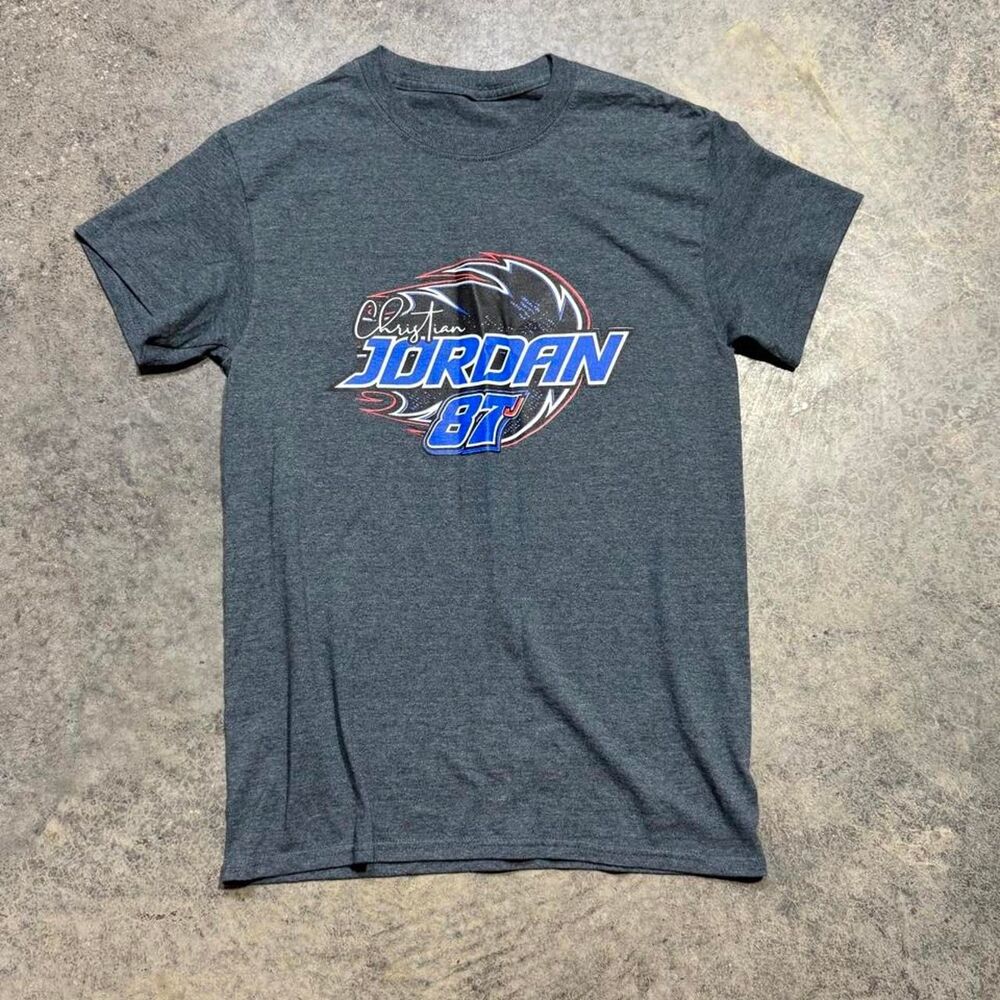 Gildan Men's Grey and Black T-shirt